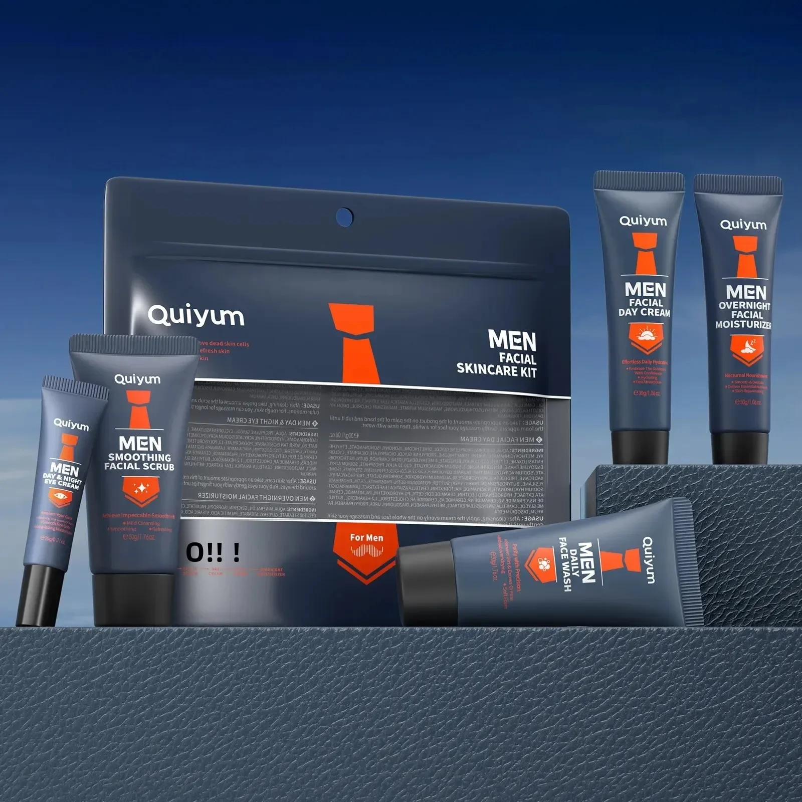 Men'S Grooming And Skin Care - Professionelles Herren-Pflegeset, 5-teilig, Peeling-Peeling, tägliche Feuchtigkeitscreme,