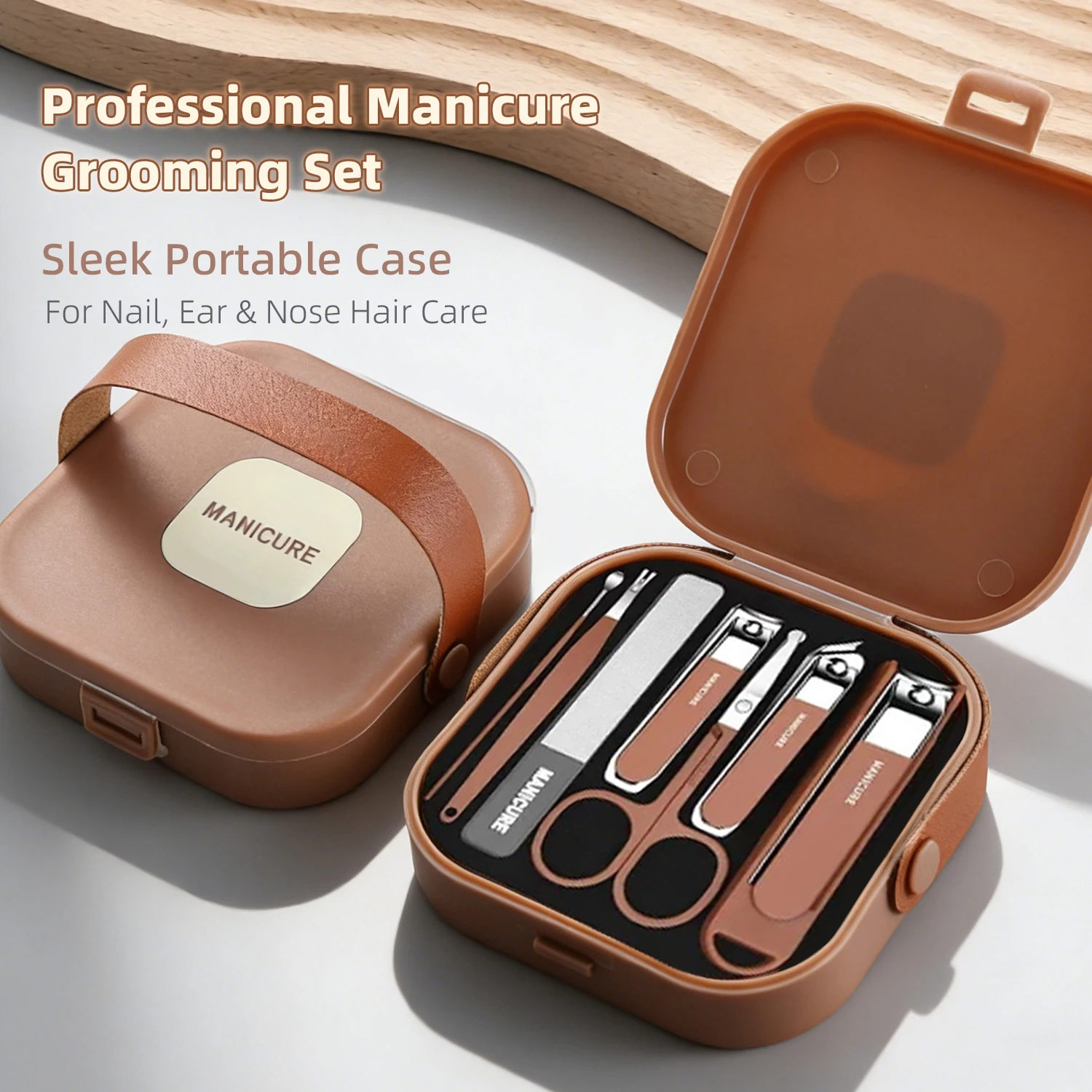 Nail Care Kit Mens - Nagelpflege-Set Anti-Spritzer Maniküre-Set Edelstahl-Nagelknipser Polierfeile Pflegewerkzeuge