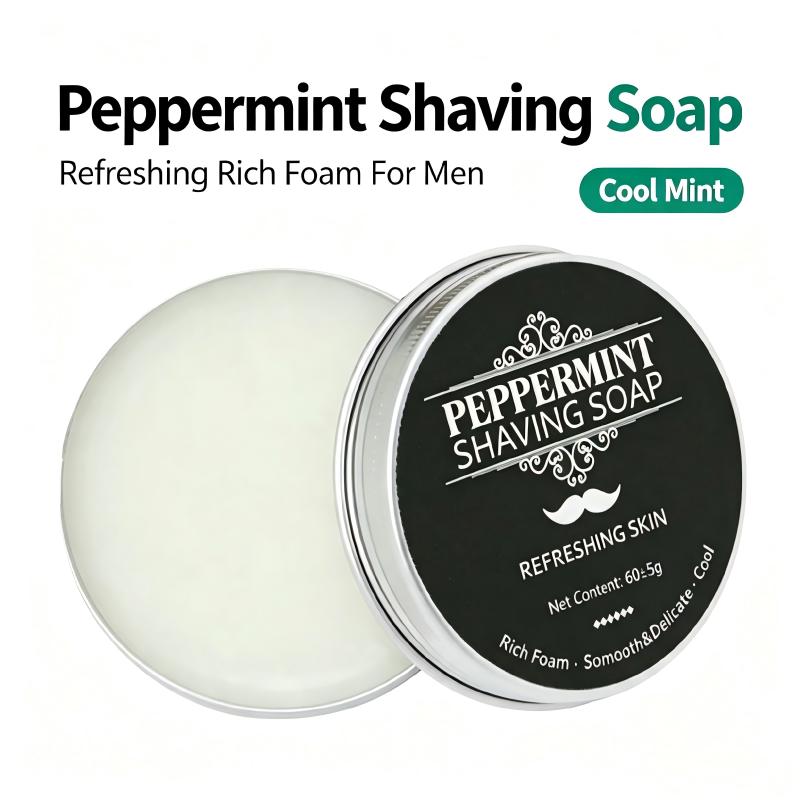 Men'S Grooming And Skin Care - Pfefferminz-Rasierseife 60g Herren-Rasierseife Reichhaltiger Schaum Erfrischende