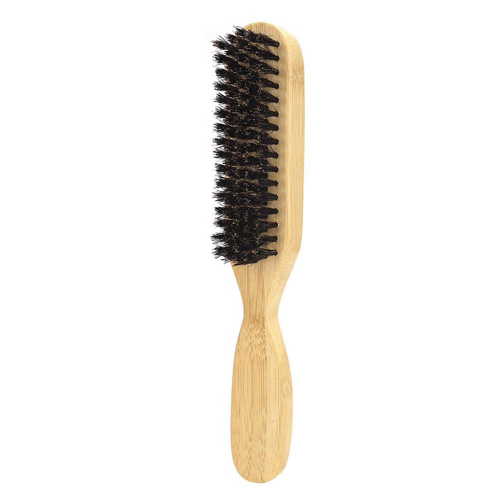 Men'S Grooming - Wildschweinborsten-Bartbürste für Männer, Schnurrbart-Pflegewerkzeug mit Holzgriff,