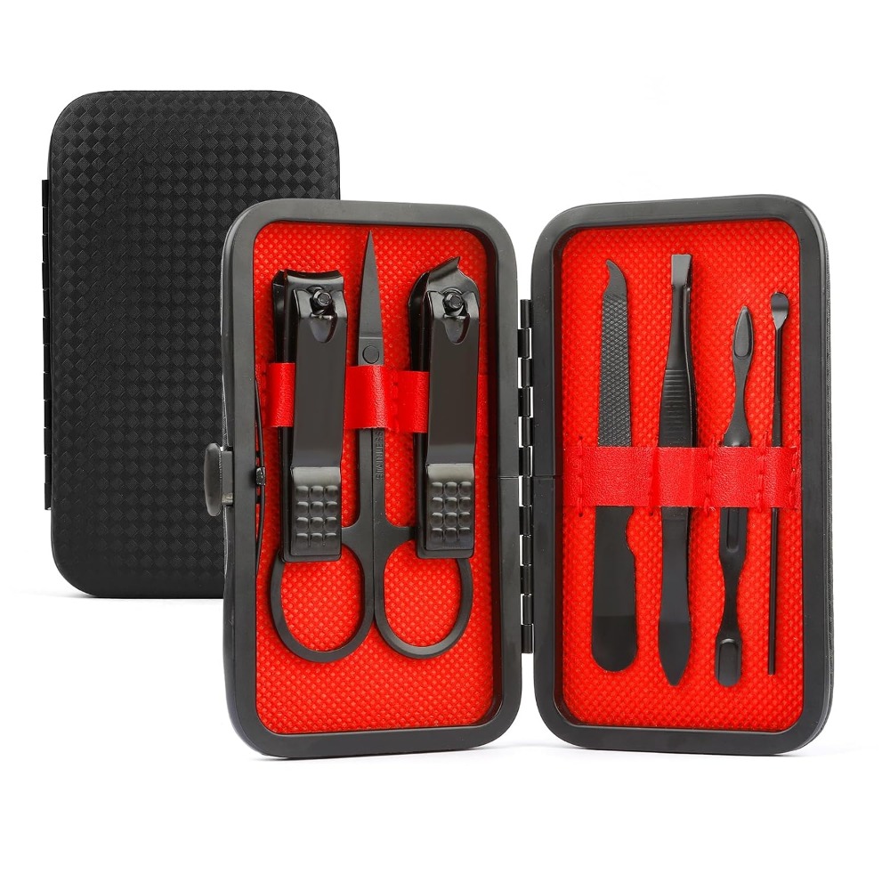 Nail Care Kit Mens - 8-in-1 Maniküre-Set für Männer: Edelstahl-Pflegewerkzeuge Ideal